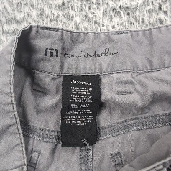 Travis Mathew Pants Men 30x30 Gray Normcore Straight Leg Chino Golf Lightweight - Picture 4 of 9